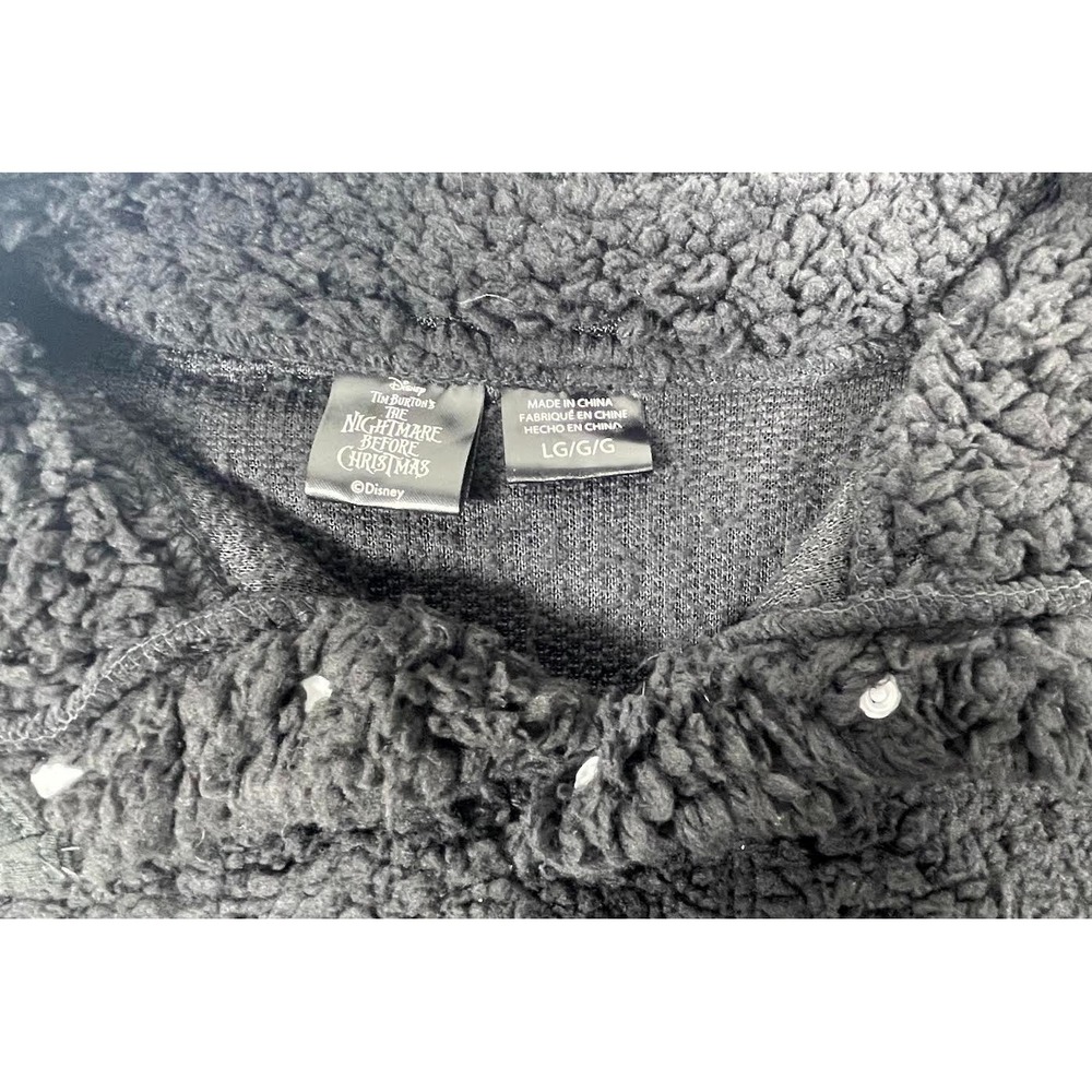 Disney Nightmare Before Christmas Jack Skellington Sherpa Pullover Large Unisex - Picture 3 of 4